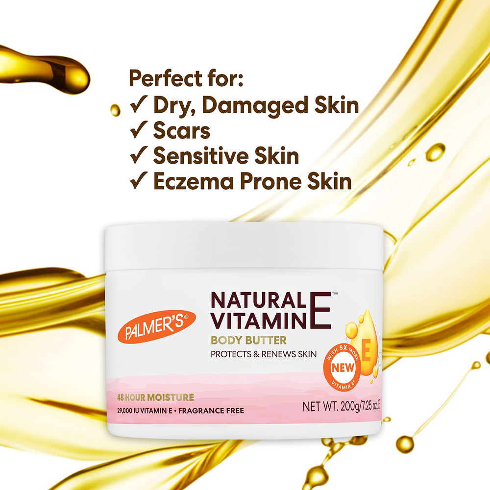 Palmer's jar on bathroom counter depicting daily skincare routine benefit