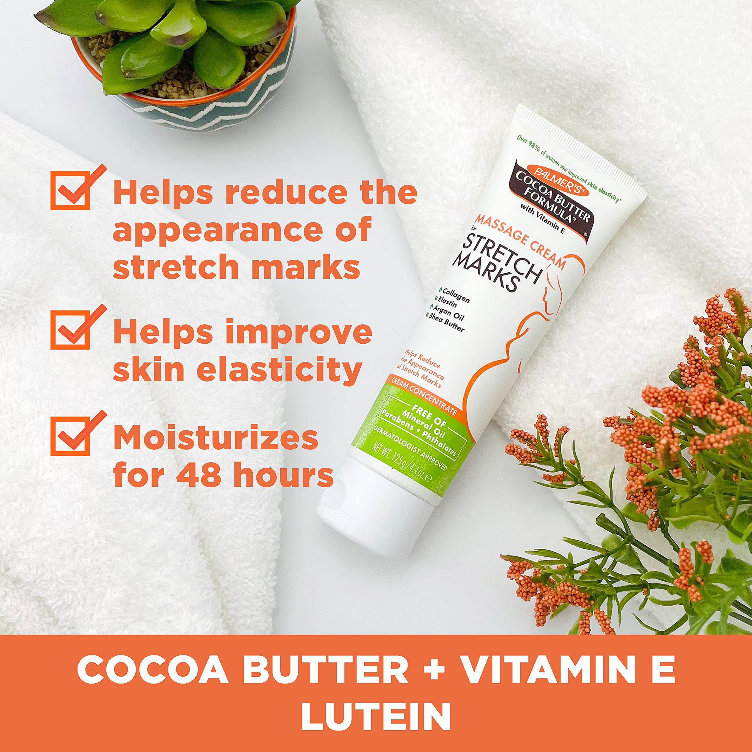 Palmer's cocoa butter cream texture close-up illustrating rich hydration