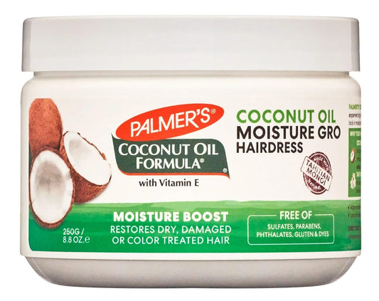 Palmer's jar front view showing label and size, highlights nourishing coconut oil