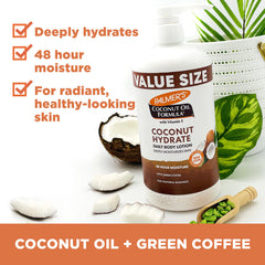 Palmer's creamy coconut lotion texture close-up for smooth hydration