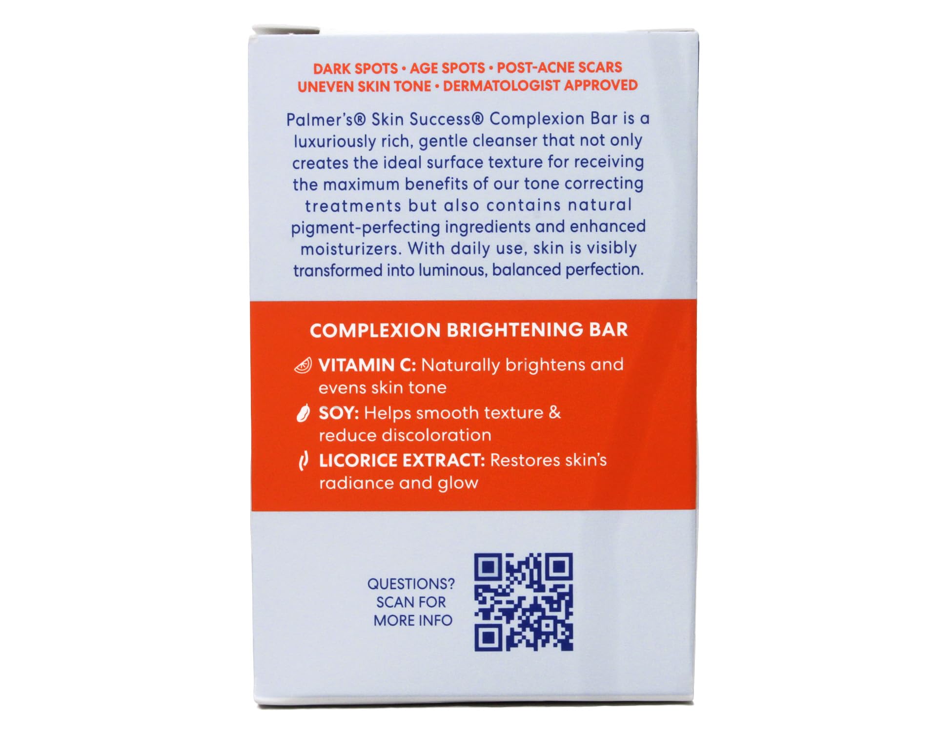 Palmer's complexion bar close-up texture highlighting gentle exfoliation benefit