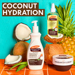 Palmer's jar on a tropical towel setting evoking summer scent and revitalizing benefit