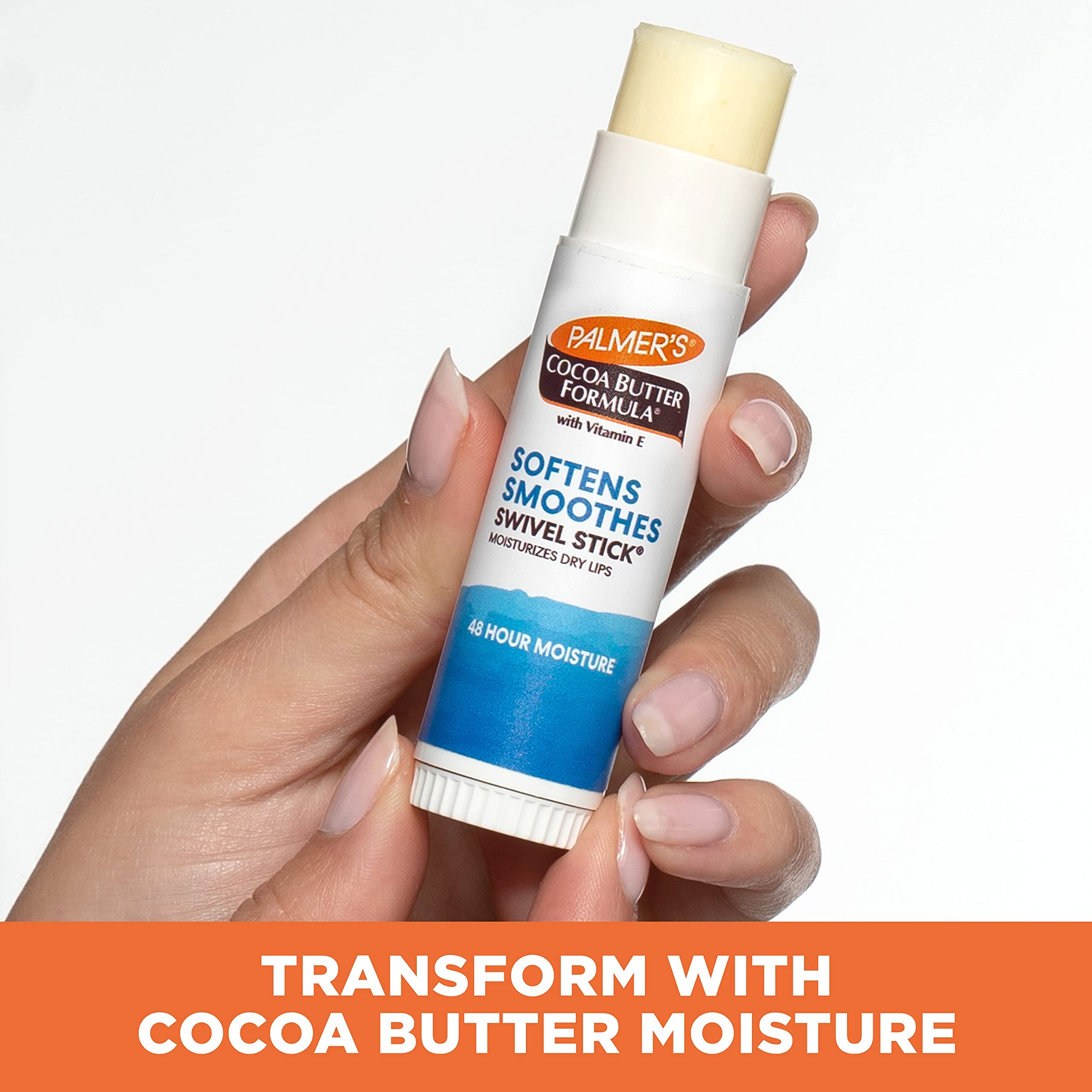 Palmer's used on an elbow to visibly soften rough dry skin