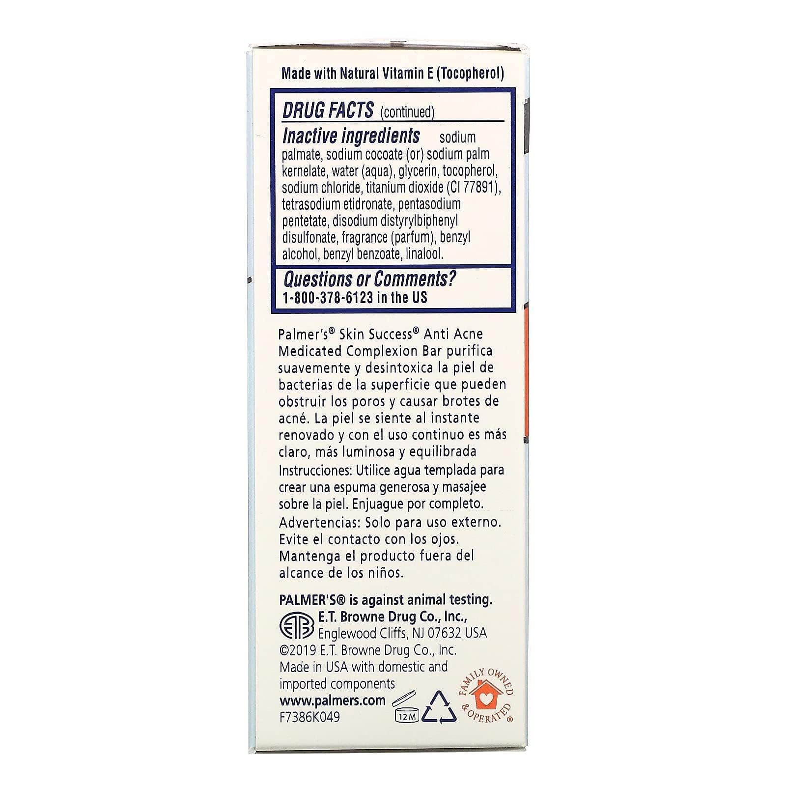 Palmer's Eventone bar in hand cleansing face demonstrating refreshed skin benefit