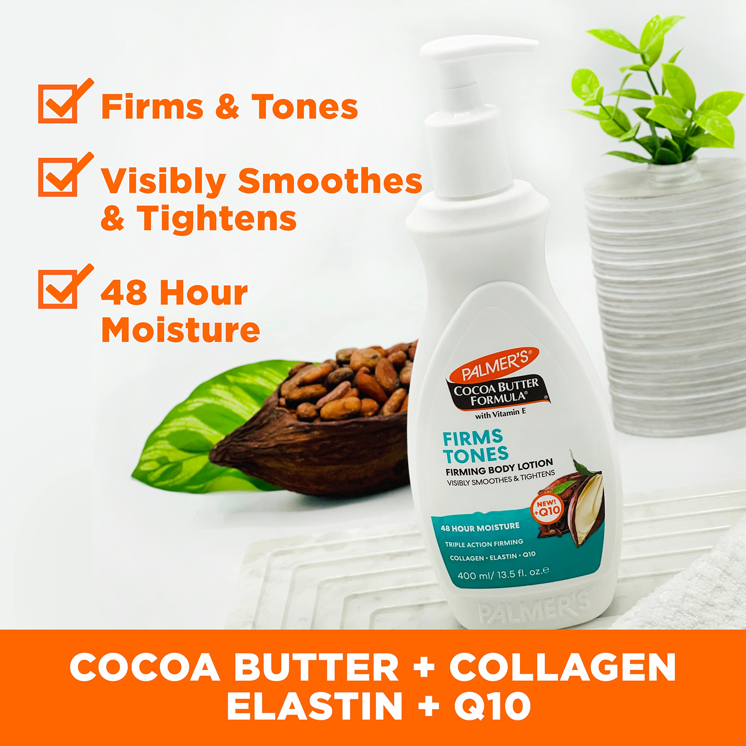 Palmer's pump top dispensing lotion for easy, mess-free application