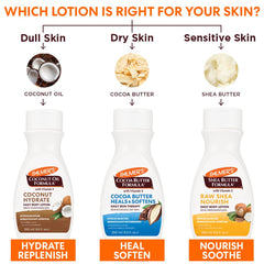 Palmer's lotions on a bathroom shelf styled for daily routine convenience