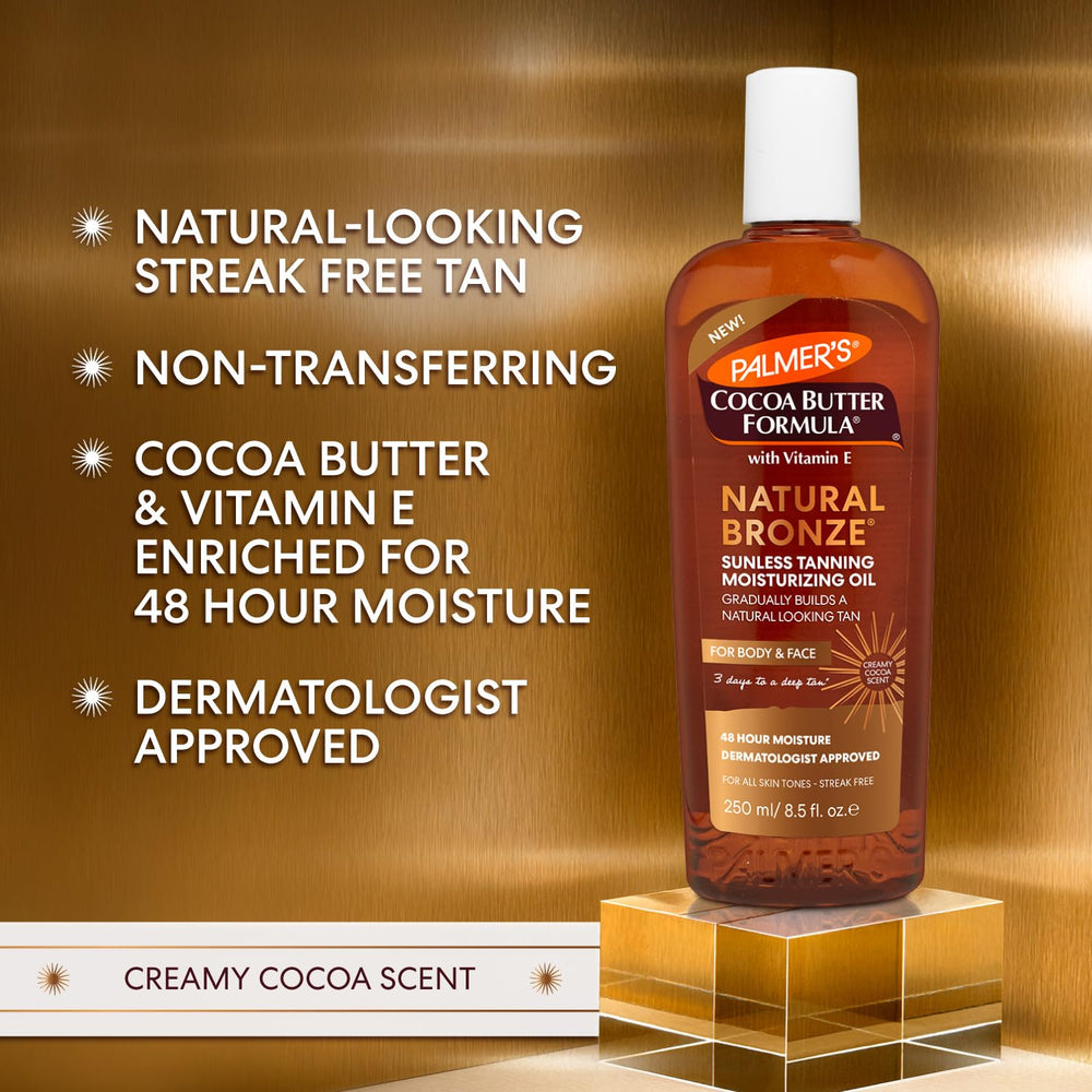 Palmer's facial application showing buildable, subtle glow