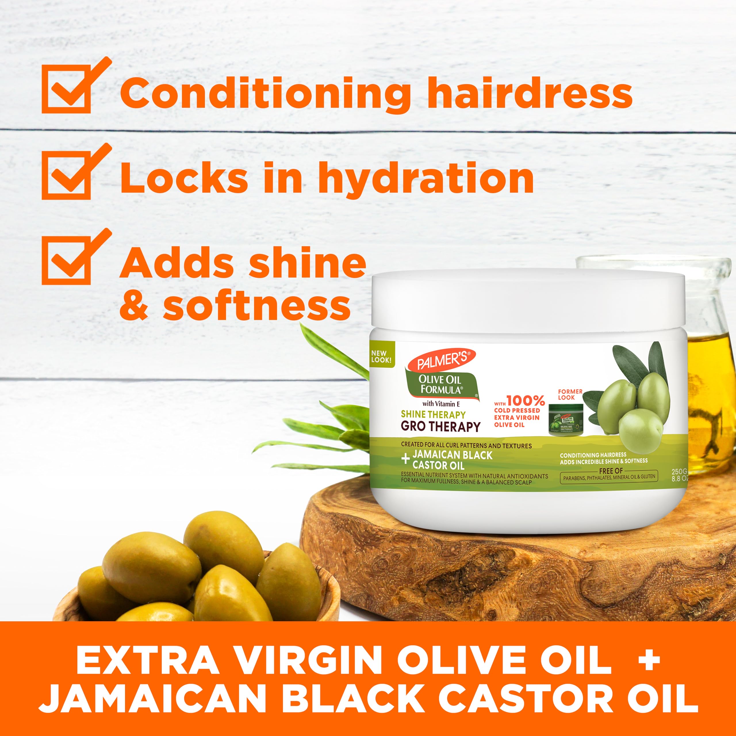 Palmer's applied to hair ends to seal moisture and reduce split ends