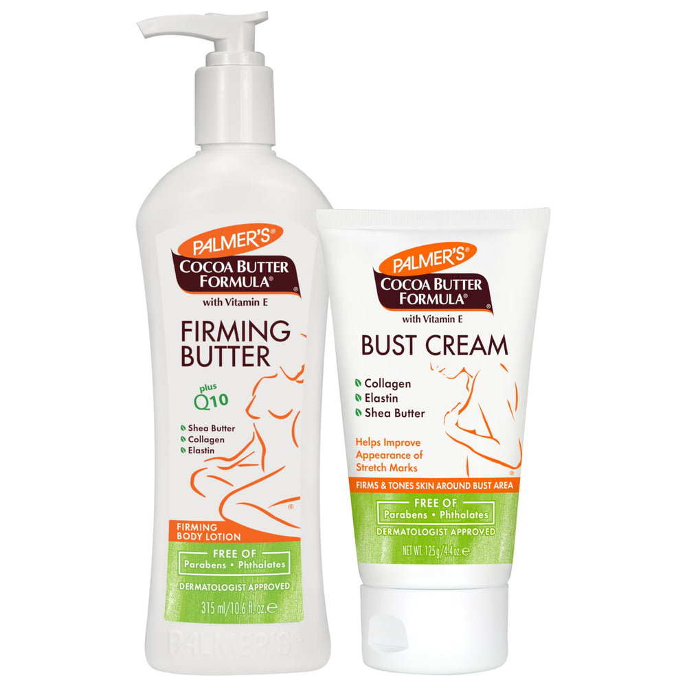 Palmer's bundle front packaging showing both tubs, moisturizes and firms skin