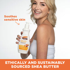 Palmer's lotion smoothed on elbow showing visible softening benefits
