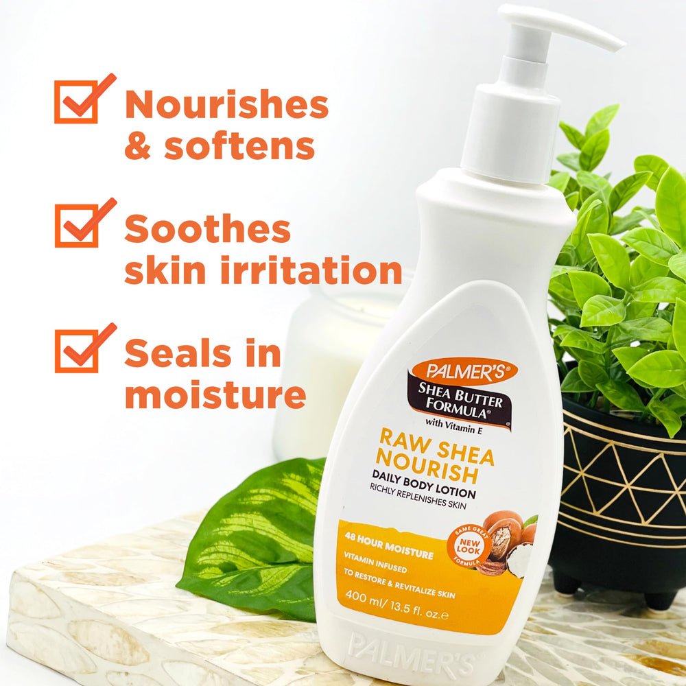 Palmer's close-up lotion texture demonstrating rich, absorbent hydration
