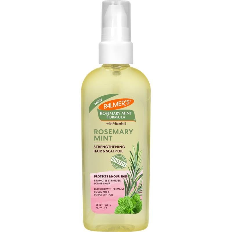 Palmer's front packaging showing bottle and benefits for hydrated hair