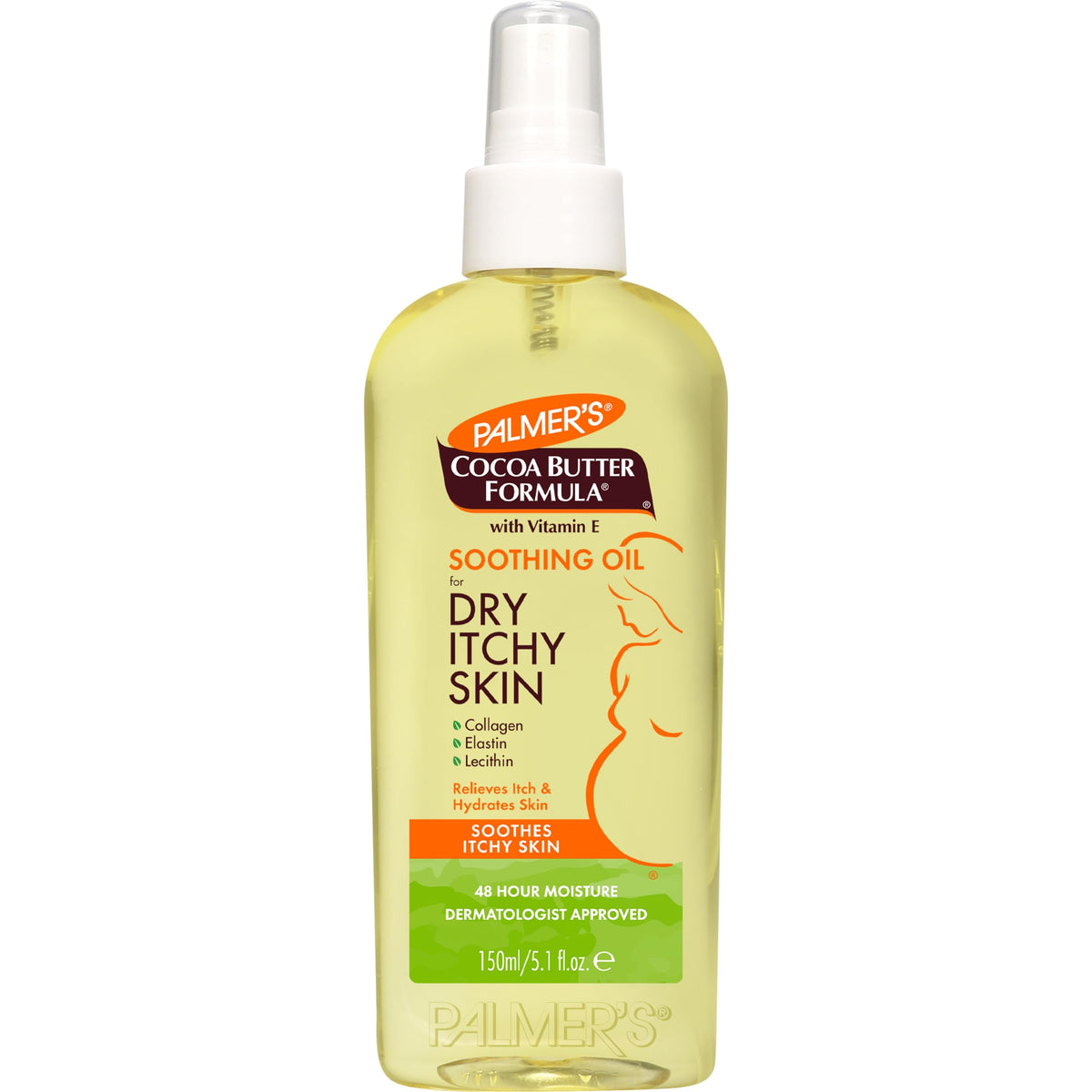 Palmer's front packaging showing 5.1 oz bottle and brand benefits