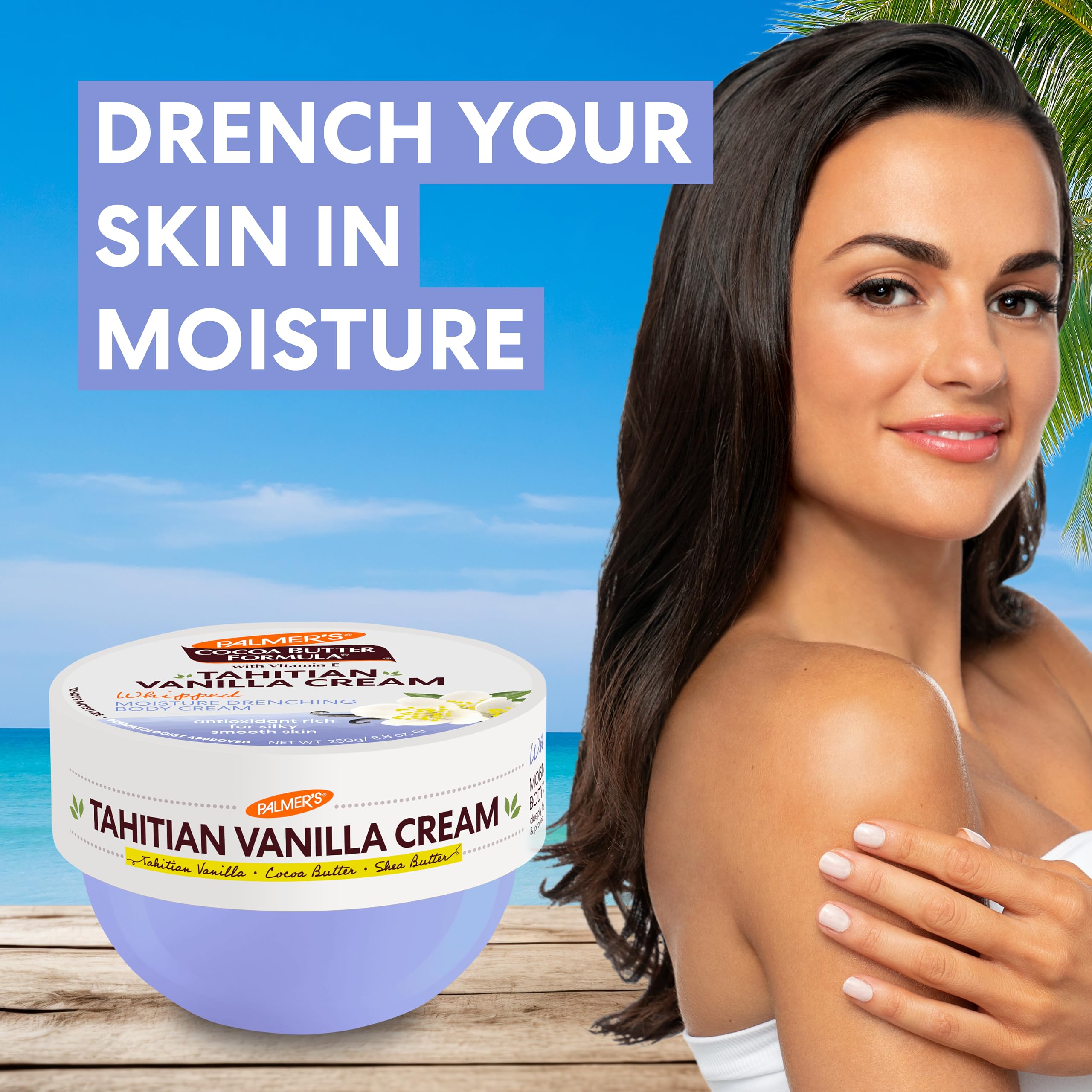 Palmer's cream on hand demonstrating fast absorption and softness