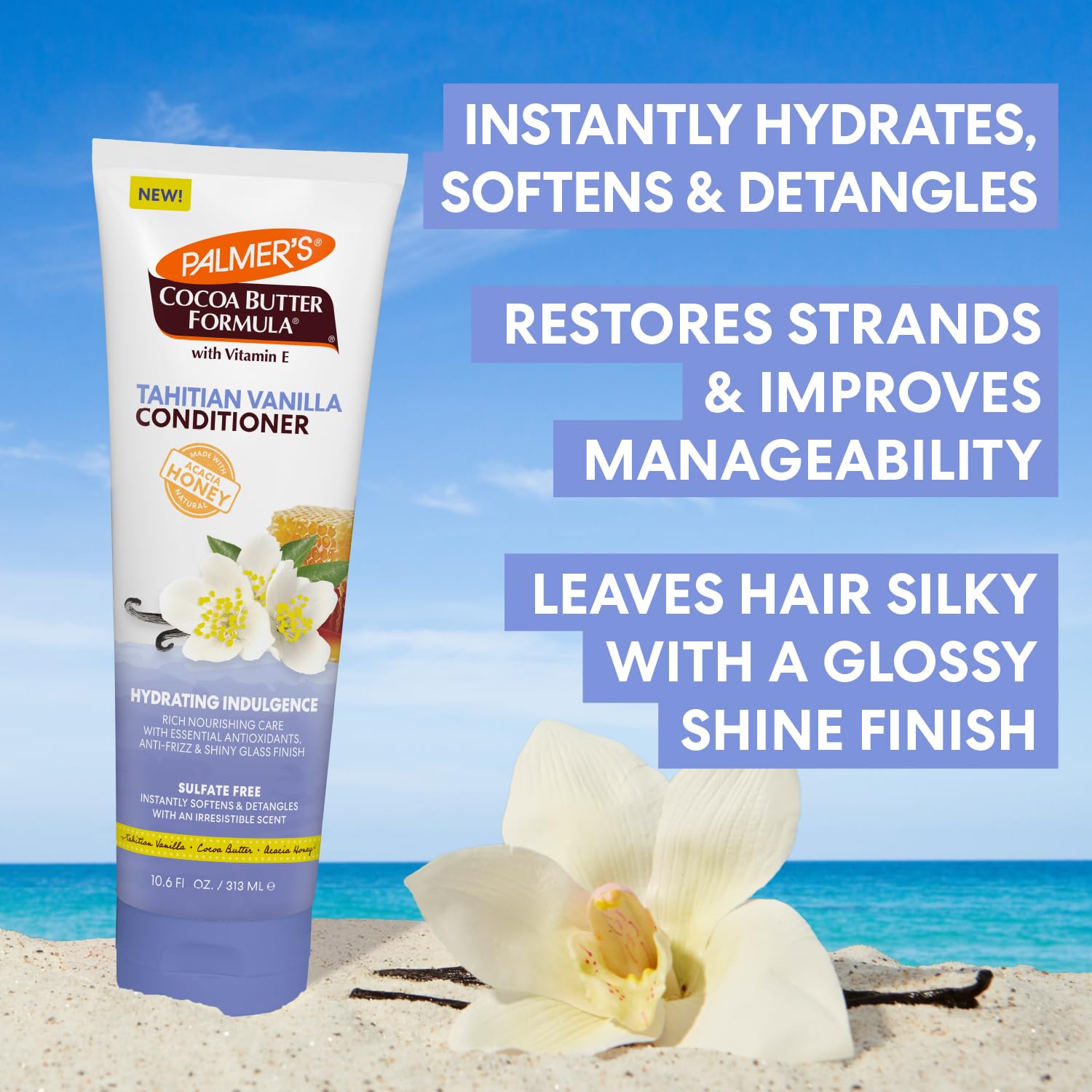 Palmer's creamy conditioner texture close-up illustrating moisturizing richness