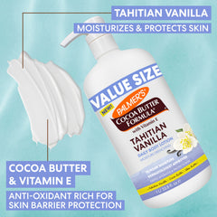 Palmer's bottle next to hand for scale and generous pump size benefit
