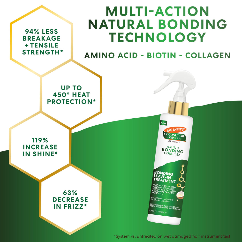 Palmer's leave-in treatment being applied to damp hair for improved manageability