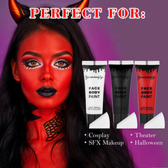 paminify model wearing joker-style makeup demonstrating bold pigment payoff