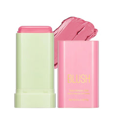 paminify blush stick front view showing shy pink shade and compact design benefit portability
