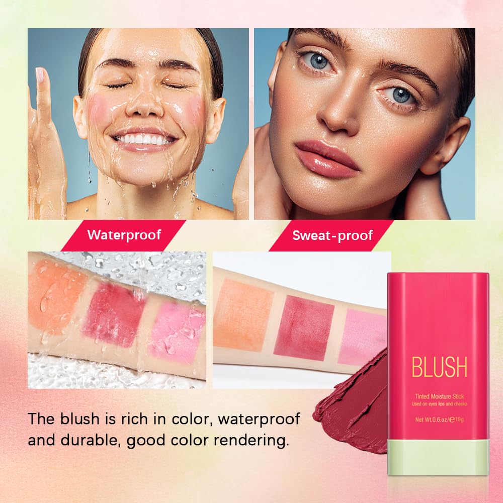 paminify blush stick held in hand for size comparison convenient travel-ready cosmetic