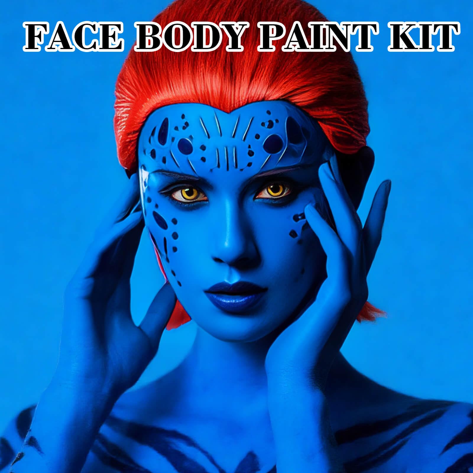paminify cosplay lifestyle Smurf makeup showing vibrant results and ease