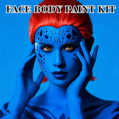 paminify cosplay lifestyle Smurf makeup showing vibrant results and ease