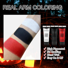 paminify creamy swatches of black white red showing smooth blendable texture