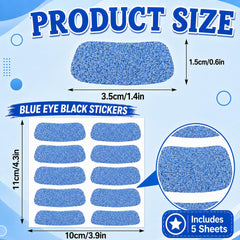paminify sheet of 50 eye-black stickers highlighting easy peel-and-stick benefit