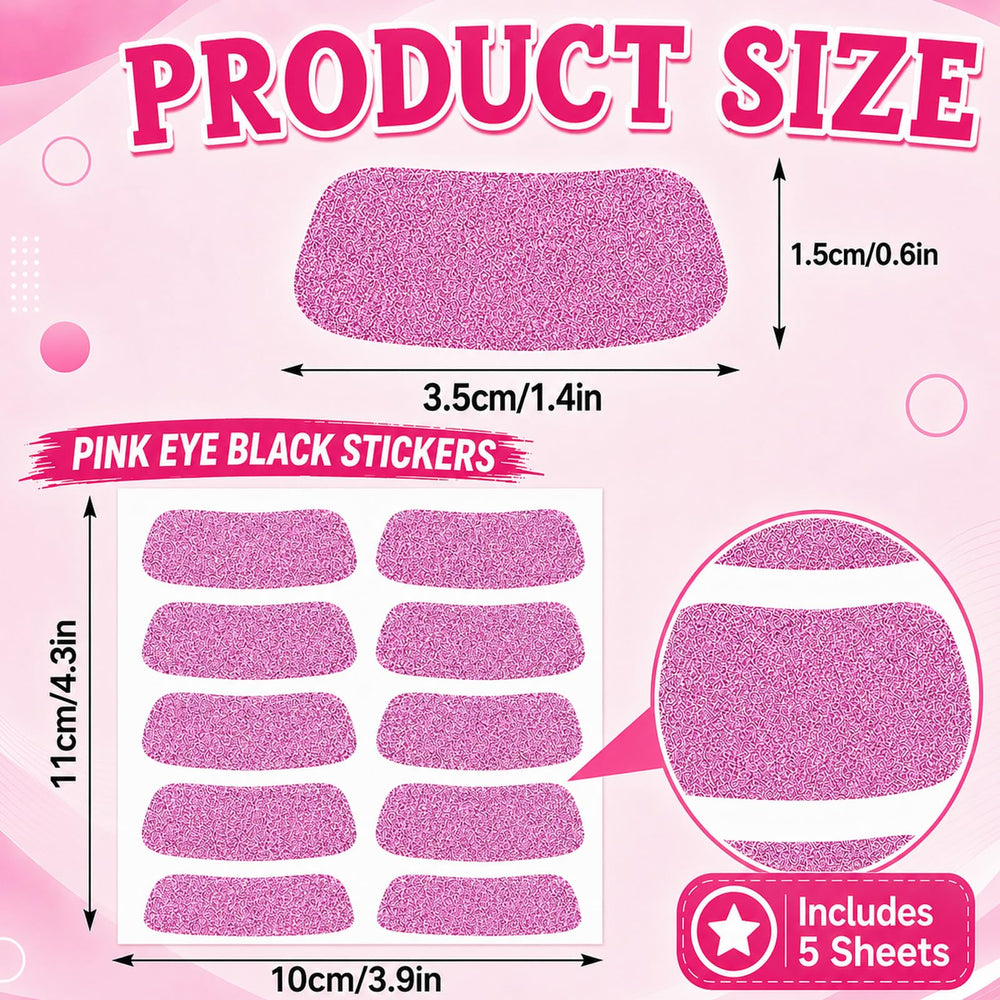 paminify sheet of 50 eyeblack stickers ready to peel and apply