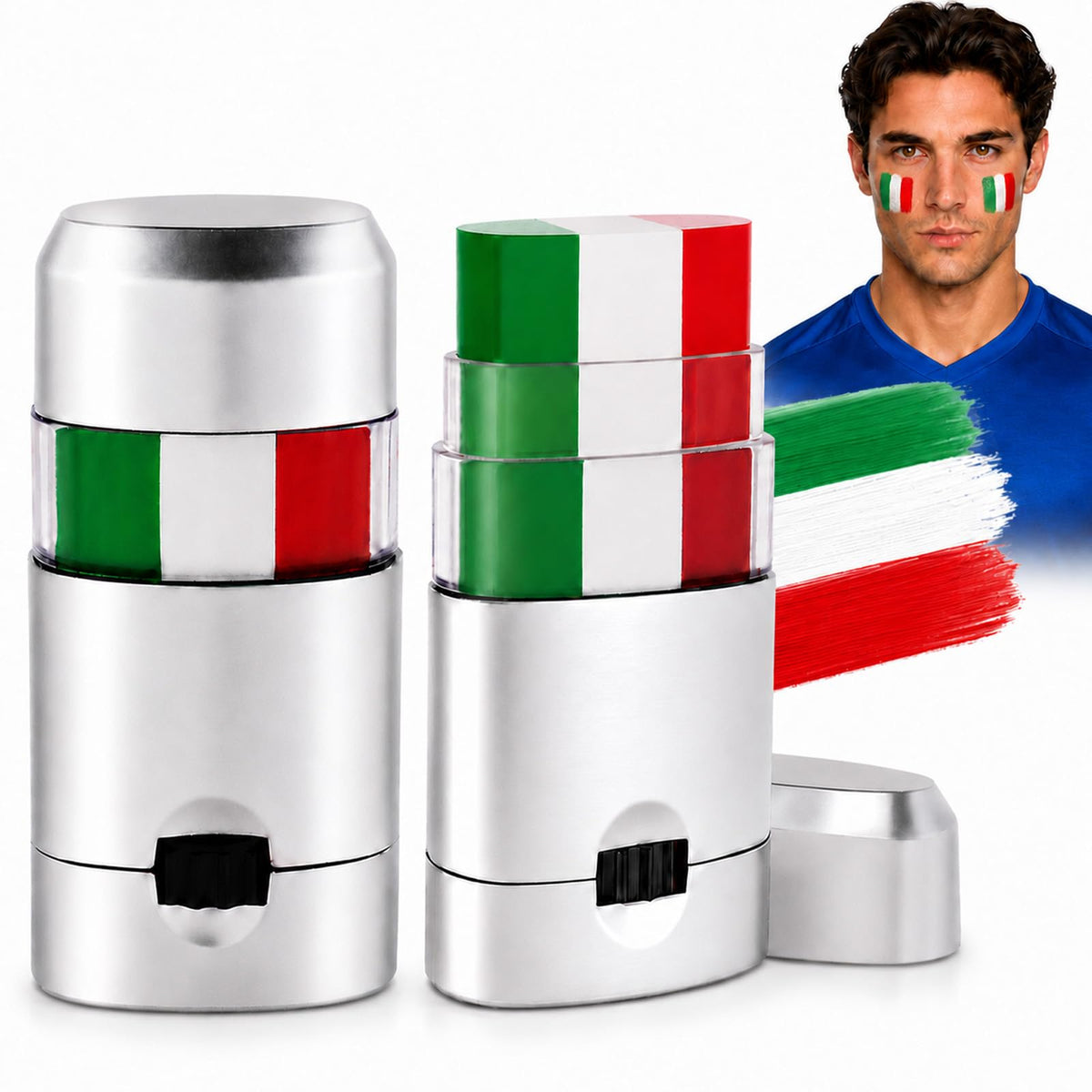 paminify front packaging showing two flag paint sticks and colors for easy selection