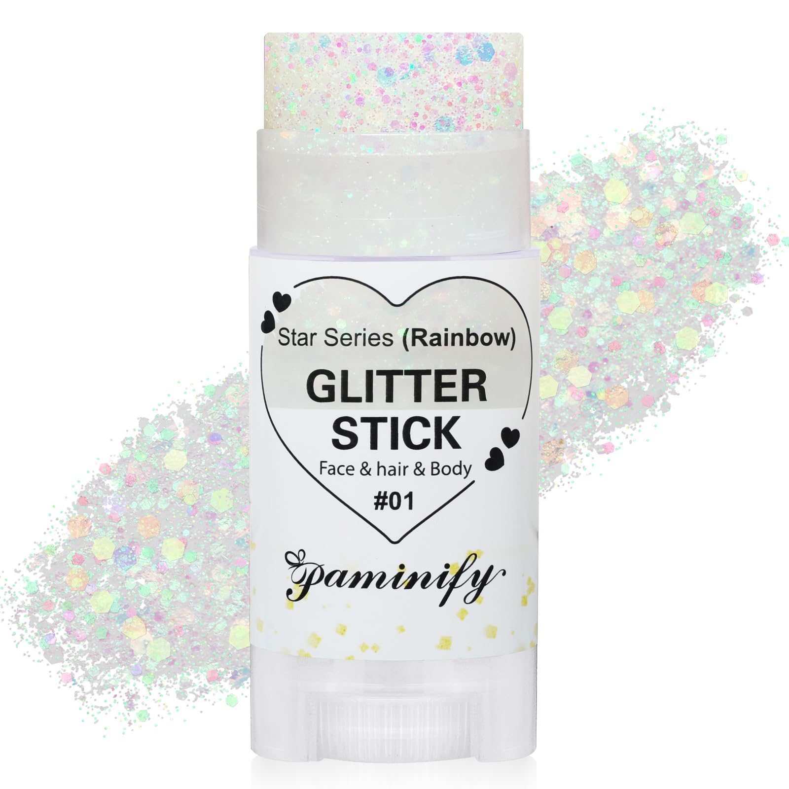 paminify front packaging showing twist-up stick and label benefits