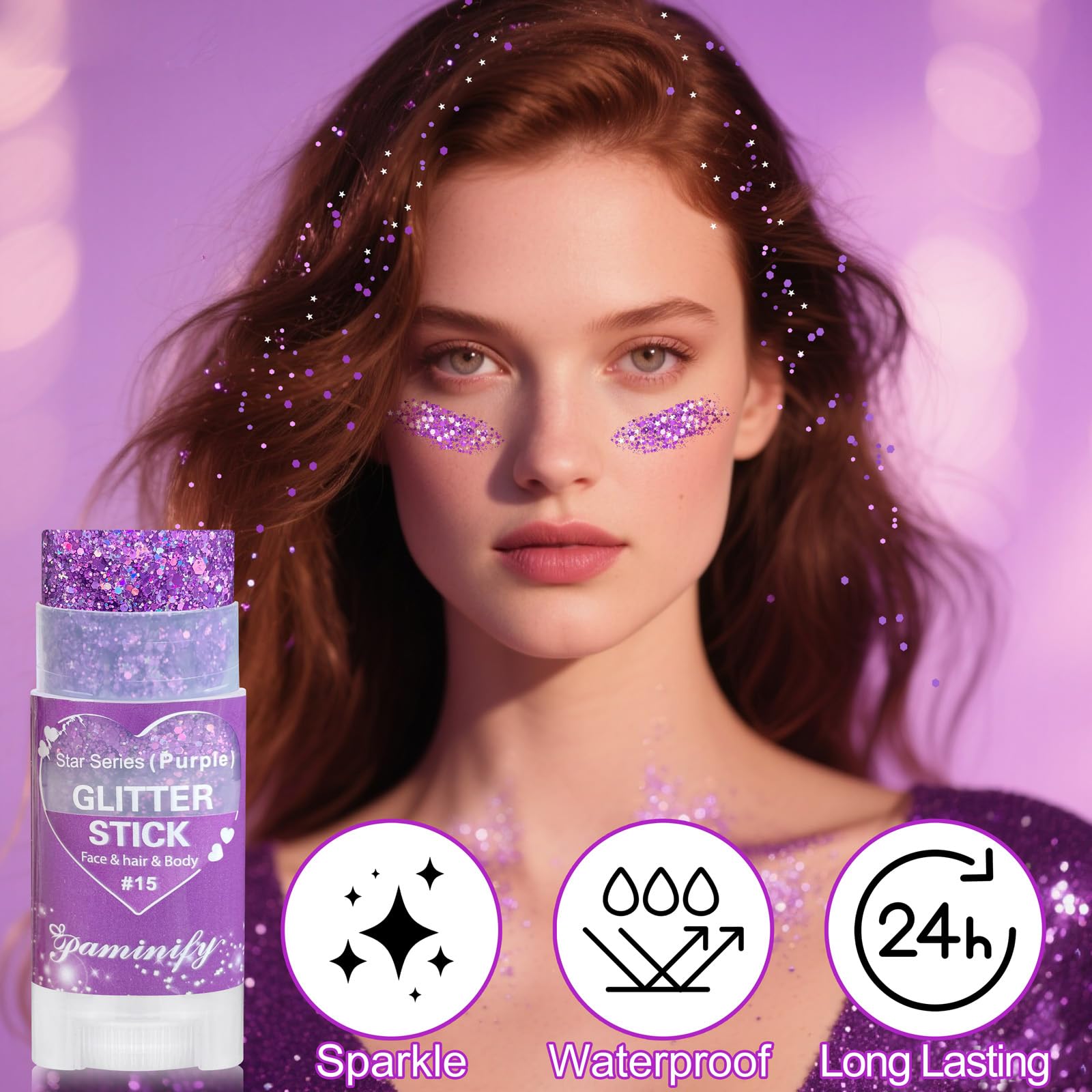paminify used along hairline demonstrating quick application and lasting hold