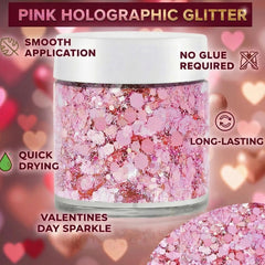 paminify glitter applied to hair roots creating vibrant reflective streaks