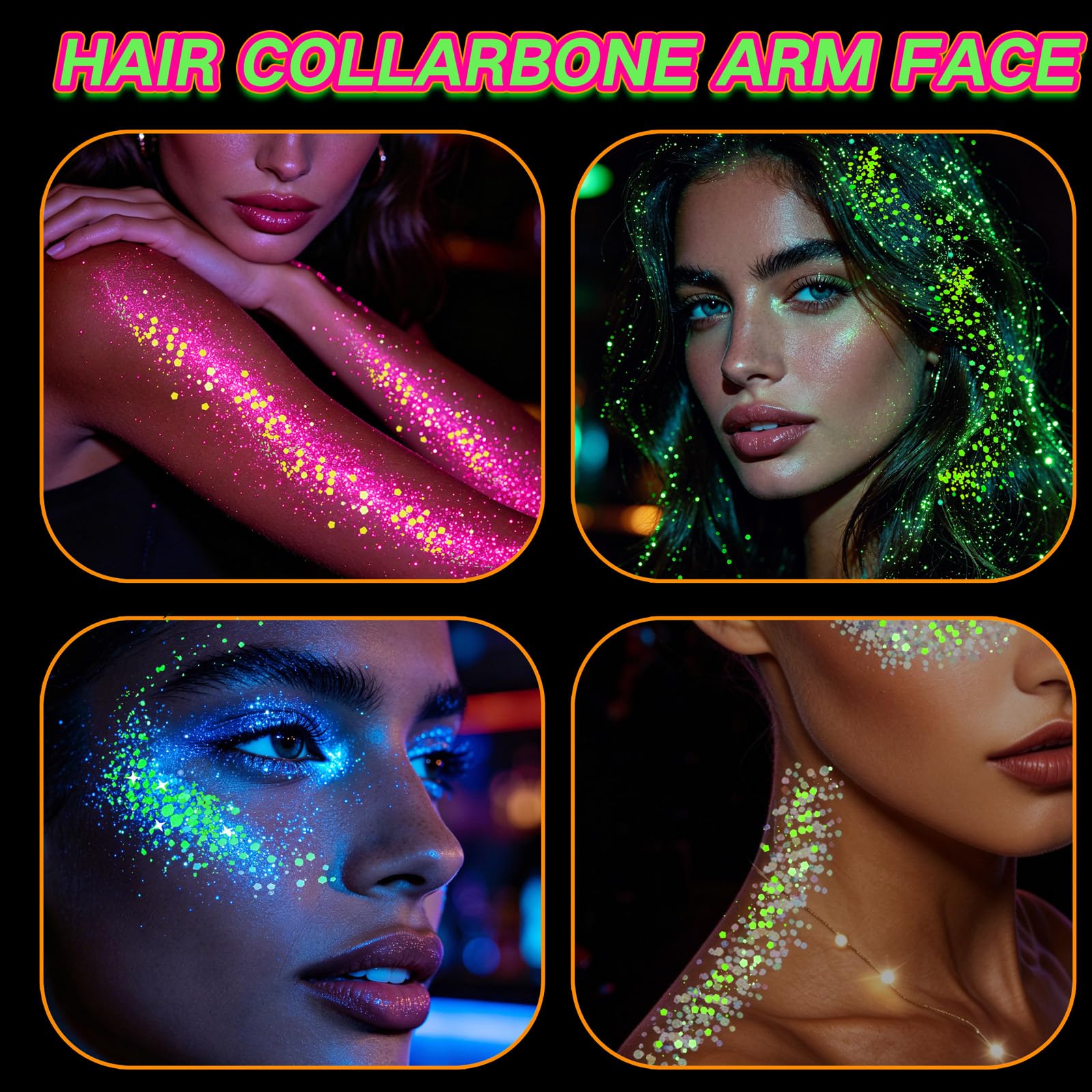 paminify hair streak application showing bright neon strands for creative styling