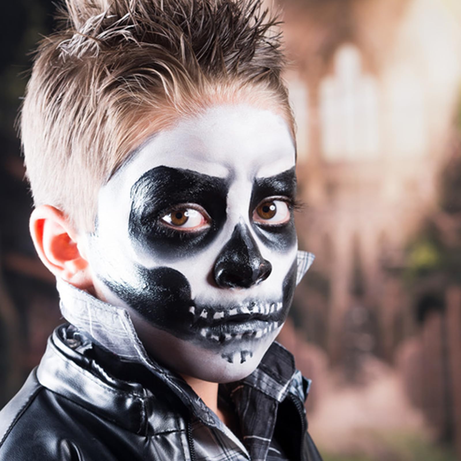 paminify finished Halloween costume showcasing dramatic black and white effects