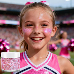 paminify glitter jar held in hand showing 36g size for multiple uses