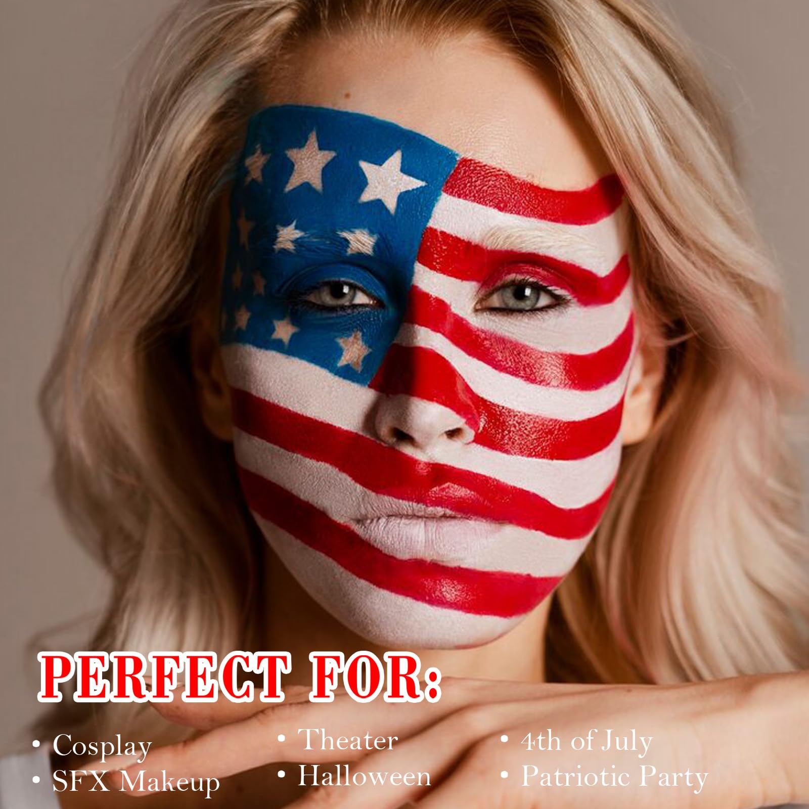 paminify sport fan with bold red white blue stripes for team spirit and visibility