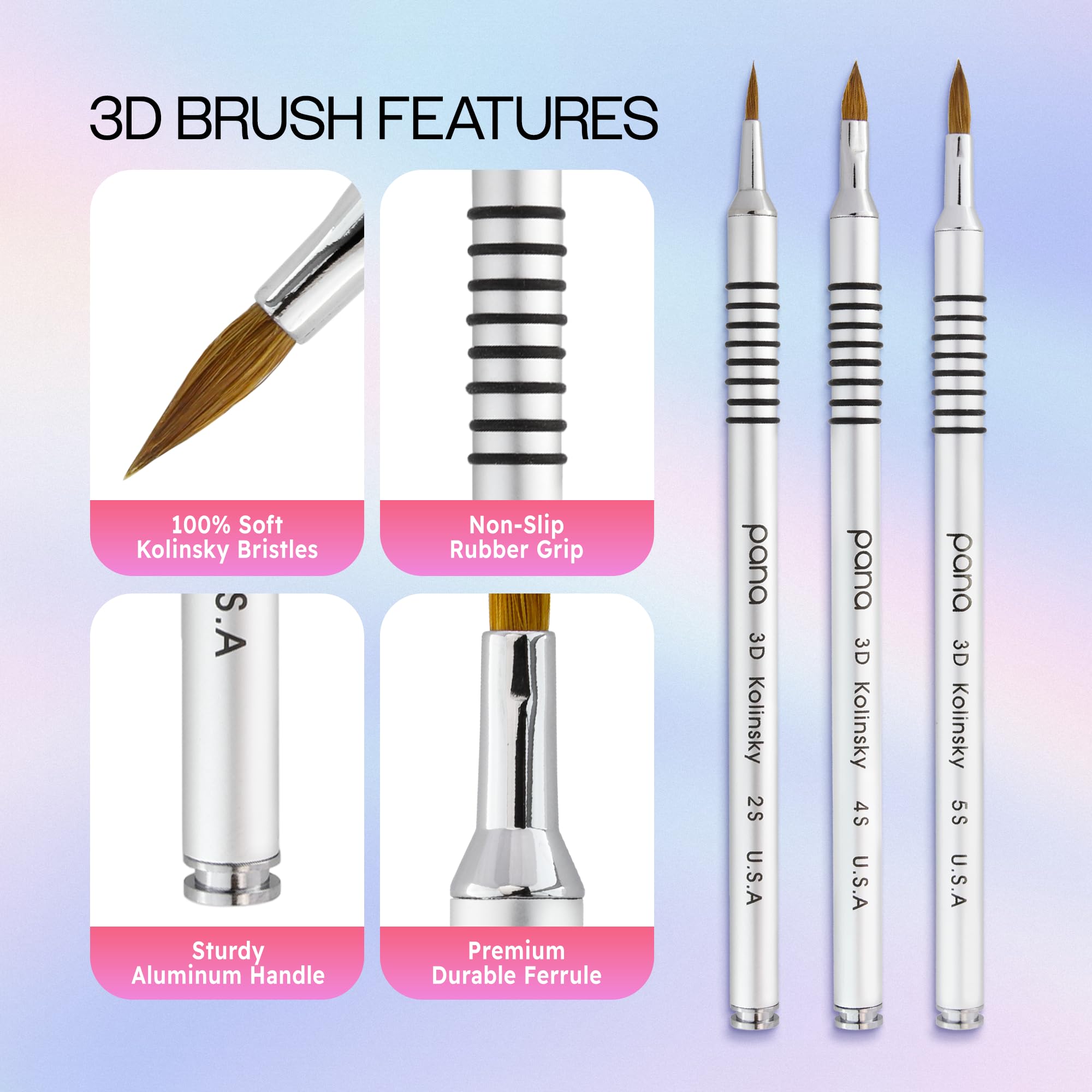 PANA brush held in hand to show scale and ergonomic control advantage