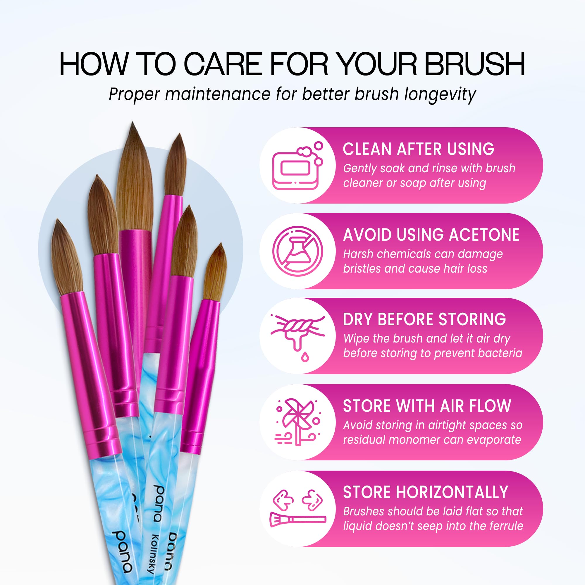 PANA brush on a salon workstation highlighting attractive design and easy access