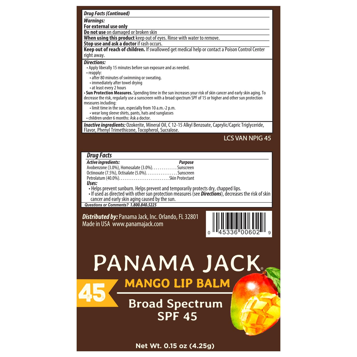 Panama Jack mango next to product illustrating pleasant flavor and sensory benefit