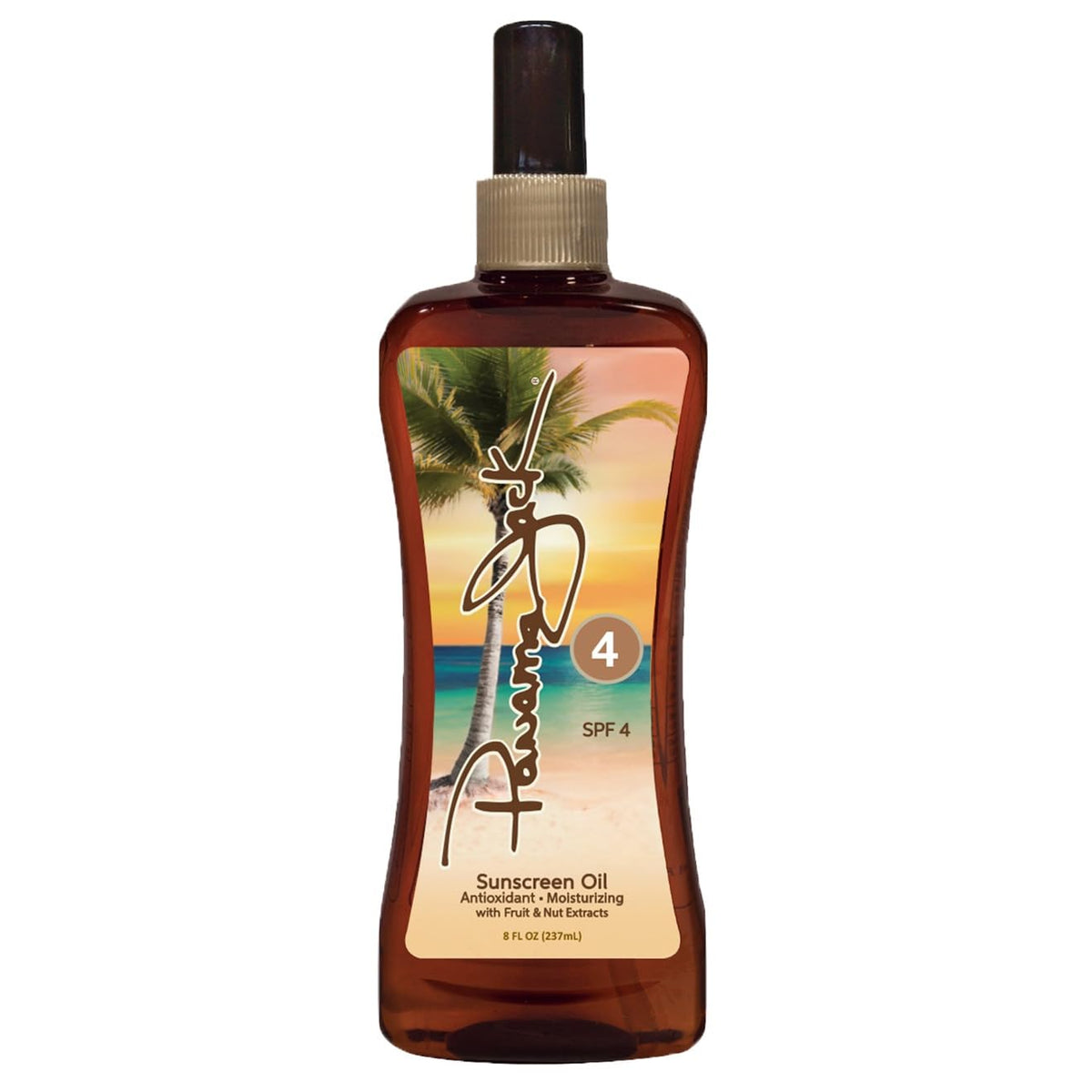 Panama Jack front packaging showing bottle and tropical design for easy identification