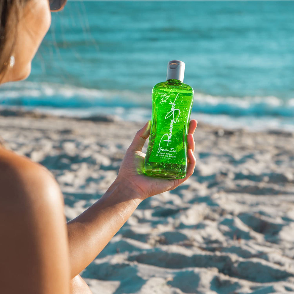 Panama Jack chilled bottle in fridge offering extra cooling relief