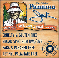 Panama Jack gel texture on skin demonstrating quick absorption and hydration