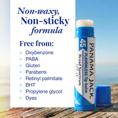 Panama Jack ingredient close-up highlighting soothing moisturizing agents