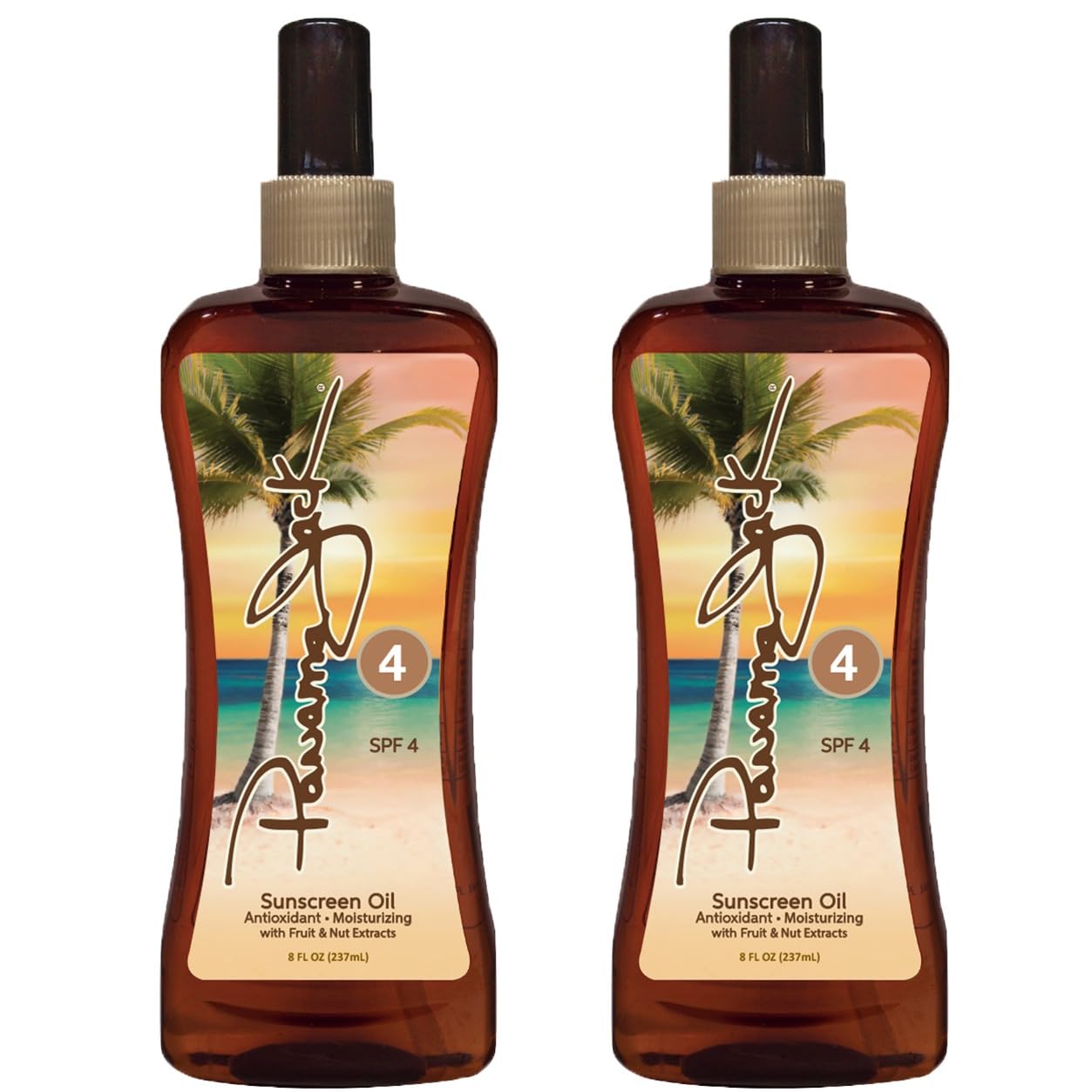 Panama Jack ingredients label close-up showing paraben free and cruelty free benefits