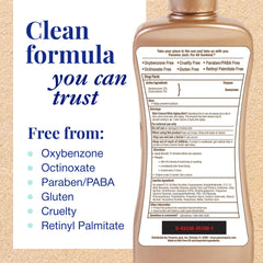 Panama Jack next to sunglasses to show 6 fl oz travel-friendly scale and portability