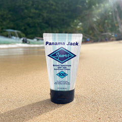 Applying Panama Jack to wrist demonstrating quick absorbency benefit