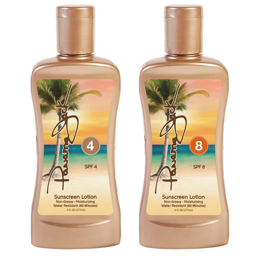 Panama Jack lotion applied on forearm showing even spread and fast absorption