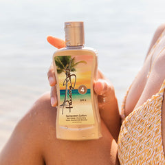 Panama Jack label closeup showing ingredient claims and clean formula benefits