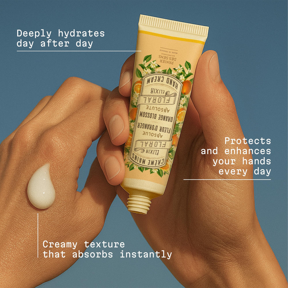 Panier des Sens cream texture swatch showing smooth, nourishing finish
